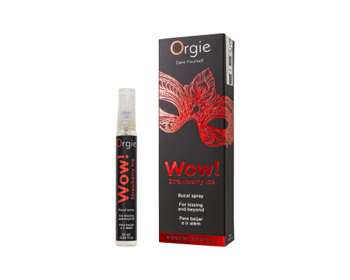 Оральный спрей с охлаждающим эффектом Orgie WOW! STRAWBERRY ICE Blowjob Spray, клубника, 10 мл