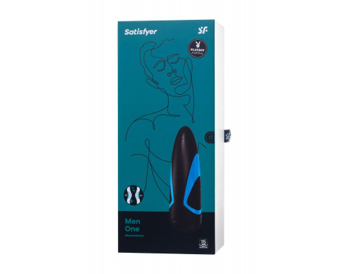 Мастурбатор нереалистичный Satisfyer Men, силикон, чёрный, 25,5 см.