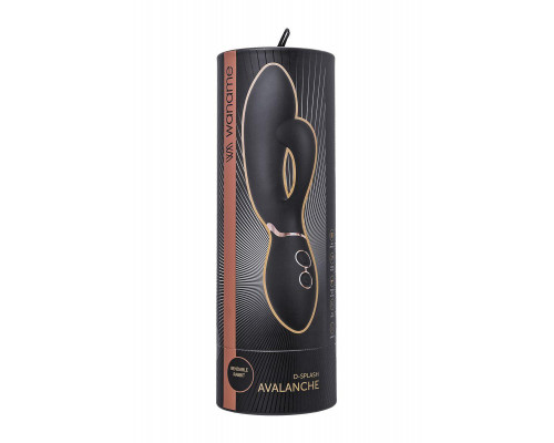 Вибратор-кролик WANAME D-SPLASH Avalanche, силикон, черный, 20,5 см
