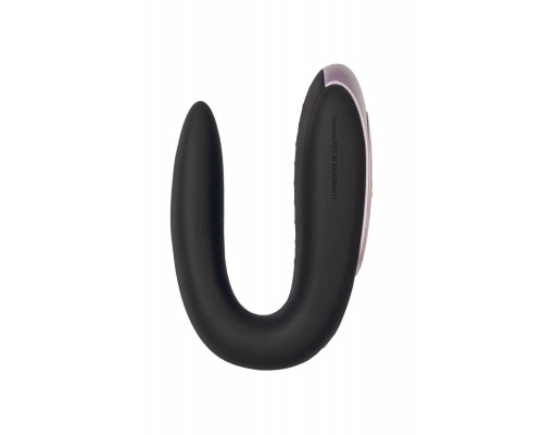 Стимулятор для пар Satisfyer Double Fun Connect App, с пультом ДУ, силикон, черный, 9 см