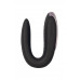 Стимулятор для пар Satisfyer Double Fun Connect App, с пультом ДУ, силикон, черный, 9 см
