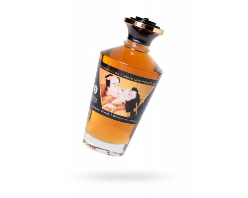 Масло массажное для тела Shunga «Карамельные поцелуи» (Caramel Kisses), разогревающее, 100 мл.