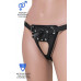 Трусики для страпона RealStick Strap-On Onyx, экокожа, черные