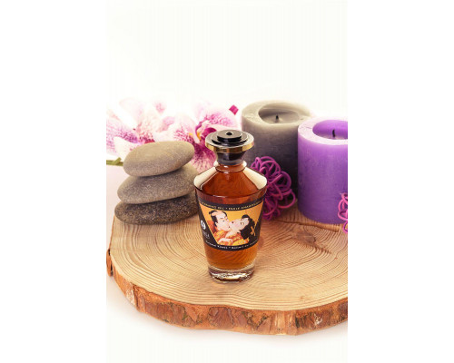 Масло массажное для тела Shunga «Карамельные поцелуи» (Caramel Kisses), разогревающее, 100 мл.