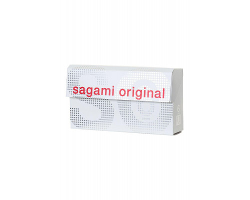 Презервативы Sagami, original 0.02, полиуретан, ультратонкие, гладкие, 19 см, 5,8 см, 6 шт.