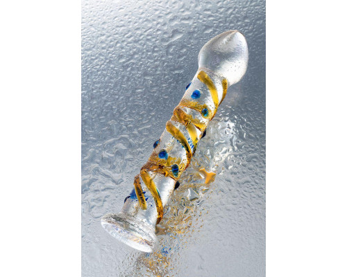 Нереалистичный фаллоимитатор Sexus Glass, стекло, прозрачный, 17,5 см