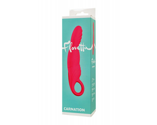 Вибратор для точки G с двигающейся головкой Flovetta CARNATION, силикон, розовый, 19 см