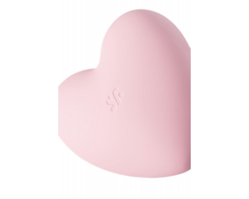 Вакуумно-волновой стимулятор клитора с вибрацией Satisfyer Cutie Heart, силикон, розовый, 7,6 см