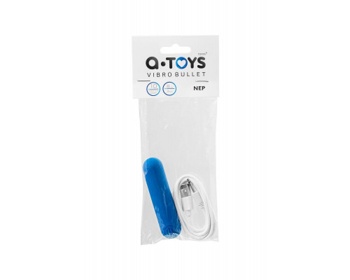 Вибропуля A-Toys by TOYFA NEP, силикон, синий, 8 см