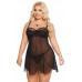 Ночная сорочка и стринги SoftLine Collection Carla, черный, XXL