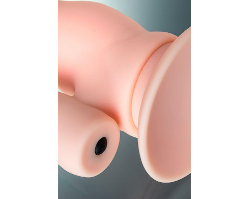 Реалистичный фаллоимитатор A-Toys by TOYFA Twint, силикон, телесный, 19,5 см