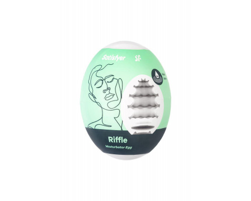 Мастурбатор нереалистичный Satisfyer Egg Single (Riffle), TPE, зеленый