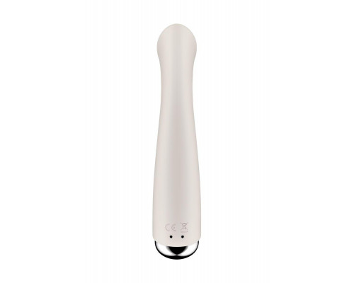 Вибратор для точки G  с ротацией Satisfyer Spinning G-Spot 1, силикон, бежевый, 16,8 см