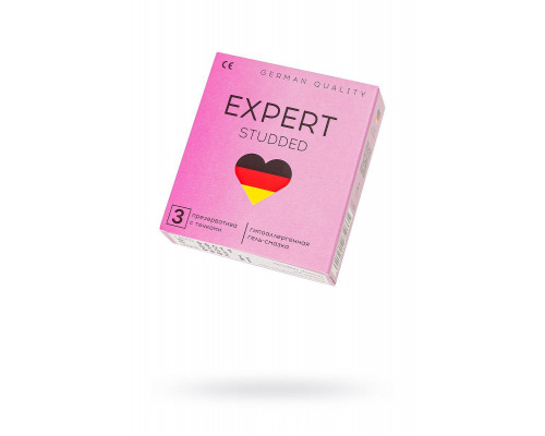 Презервативы EXPERT Studded Germany 3 шт. (облегающие, точечные)