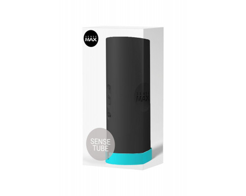Мастурбатор нереалистичный Sense Max, силикон, черный, 18.5 см
