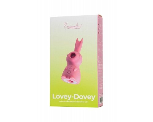 Вакуум-волновой стимулятор клитора Eromantica Lovey-Dovey, силикон, розовый, 11 см