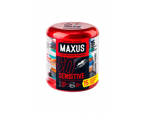 Презервативы Maxus, ультратонкие, латекс, железный кейс, 15 шт.