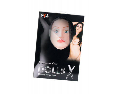 Кукла надувная Dolls-X by TOYFA Kaylee с реалистичной головой, брюнетка, кибер вставка вагина – анус