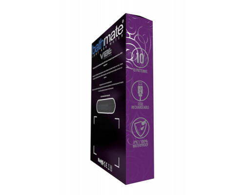 Вибропуля Bathmate Vibe Bullet Chrome, пластик, серебряная