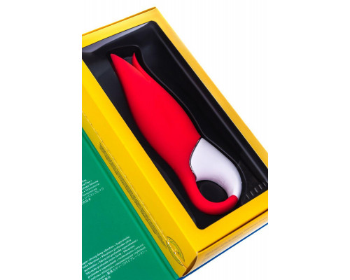 Нереалистичный вибратор Satisfyer Vibes Power Flower, силикон, красный, 18,8 см.