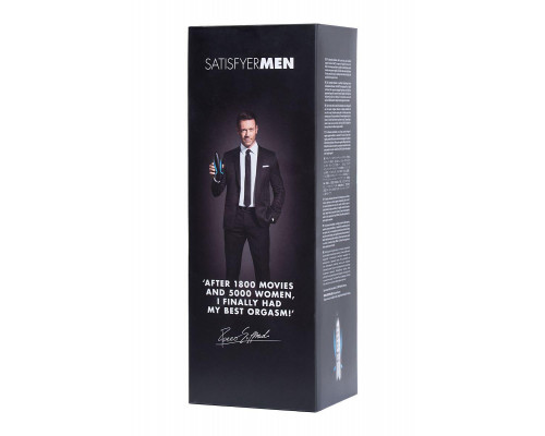 Мастурбатор нереалистичный Satisfyer Men, силикон, чёрный, 25,5 см.