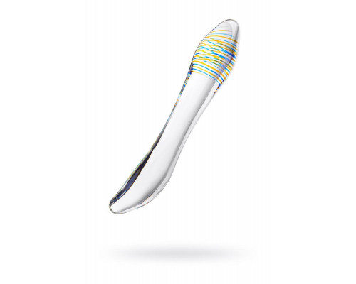 Двусторонний фаллоимитатор Sexus Glass, стекло, прозрачный, 22 см