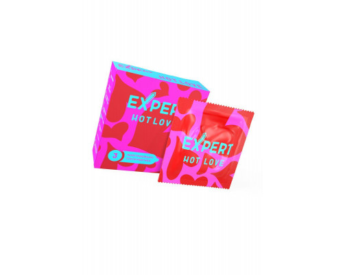 Презервативы EXPERT Hot Love, с разогревающим эффектом , 3 шт