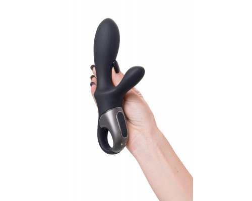 Вибростимулятор-унисекс с подогревом Satisfyer Heated Climax+ Connect App, черный, 20,7 см
