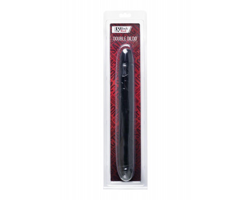 Двусторонний фаллоимитатор Black&Red by TOYFA, ПВХ, чёрный, 31 см