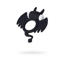 Эрекционное кольцо на пенис JOS COCKY DEVIL, силикон, черный, 8,5 см