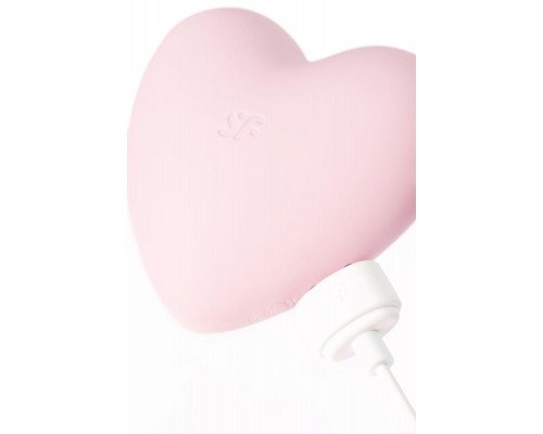 Вакуумно-волновой стимулятор клитора с вибрацией Satisfyer Cutie Heart, силикон, розовый, 7,6 см