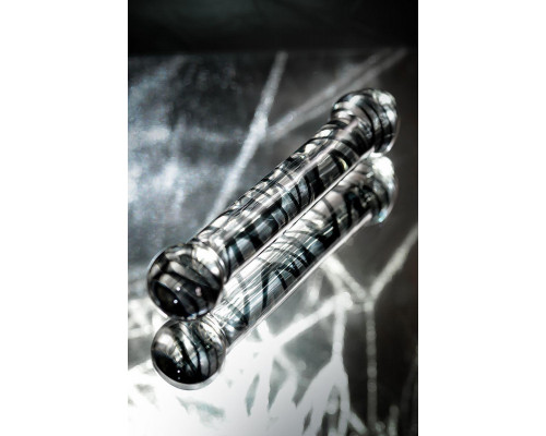 Двусторонний фаллоимитатор Sexus Glass, стекло, прозрачный, 20,5 см