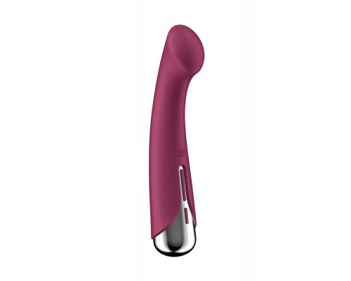 Вибратор для точки G  с ротацией Satisfyer Spinning G-Spot 1, силикон, бордовый, 16,8 см
