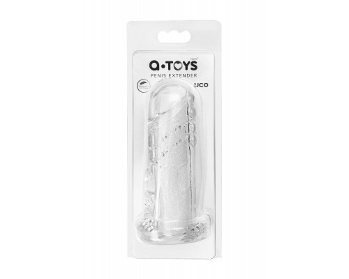 Насадка на пенис с дополнительной стимуляцией A-Toys by TOYFA Uco, TPE, прозрачный, 13 см