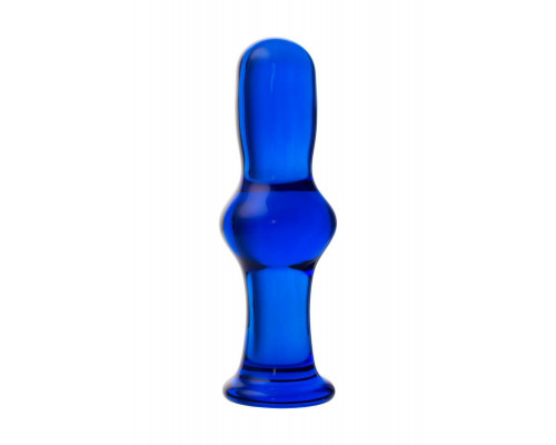 Анальная втулка Sexus Glass, стекло, синяя, 13,5 см, Ø 4,5 см