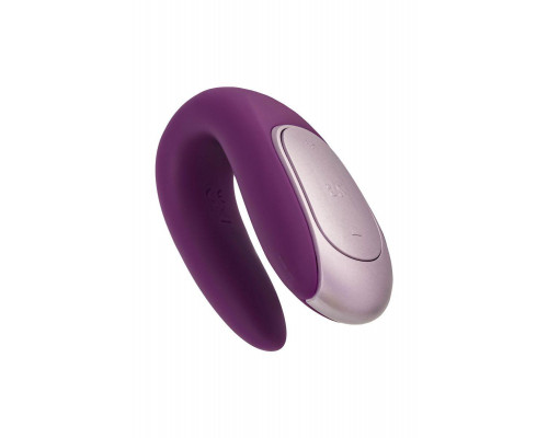 Стимулятор для пар Satisfyer Double Fun Connect App, с пультом ДУ, силикон, фиолетовый, 9 см