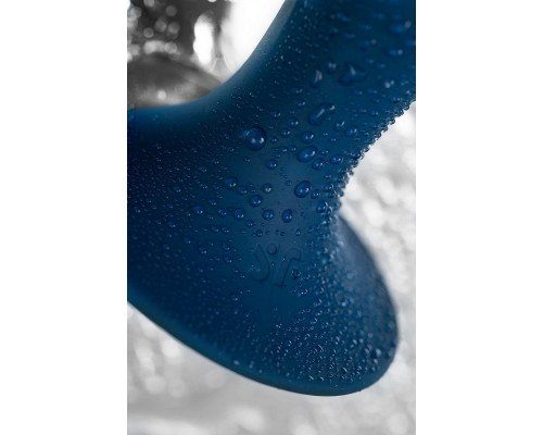 Фаллоимитатор Satisfyer Double Ball-R, силикон, синий, 18 см