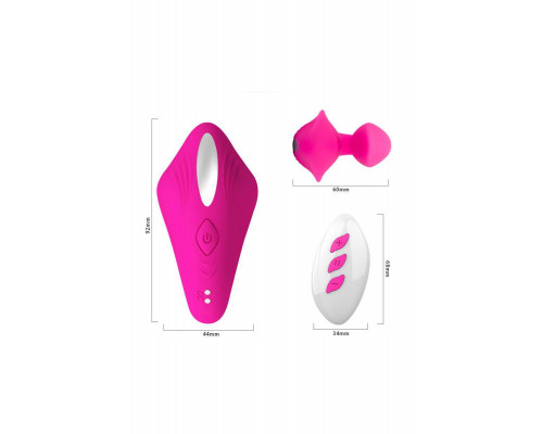 Вибратор для пар A-Toys by TOYFA Cobrum, силикон, розовый, 9,6 см