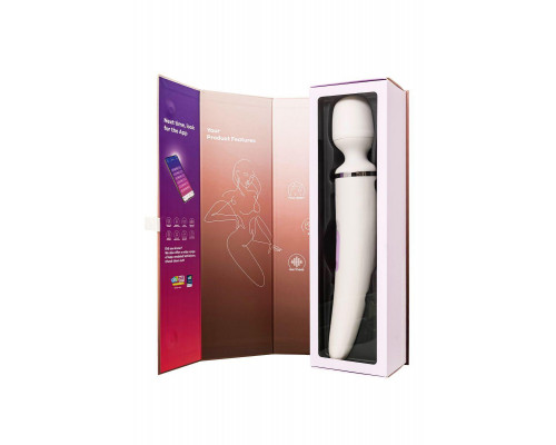 Нереалистичный вибратор Satisfyer Wand-er Woman, ABS пластик, белый, 34 см