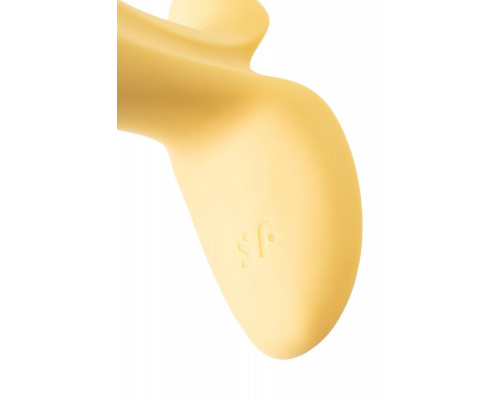 Анальный вибратор Satisfyer Intensity Plug Connect App, силикон, желтый, 9 см