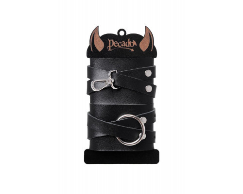 Наручники Pecado BDSM, с двумя перекрёстными ремешками, оригинальная сцепка, натуральная кожа