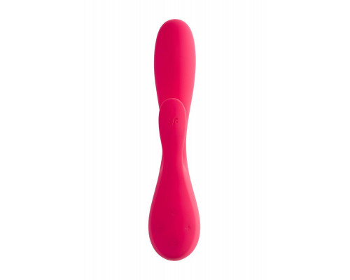 Нереалистичный вибратор Satisfyer Mono Flex Connect App, силикон, красный, 20,4 см.