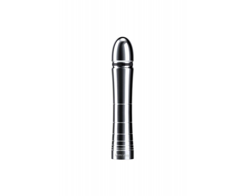 Фаллоимитатор Mystim Glossy Glen, электростимуляция, хирургическая сталь, серебряный, 14 см