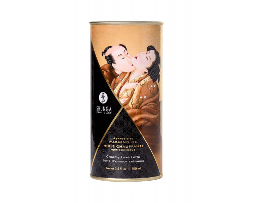 Масло массажное для тела Shunga «Любовный крем латте» (Creamy Love Latte), разогревающее, 100 мл.