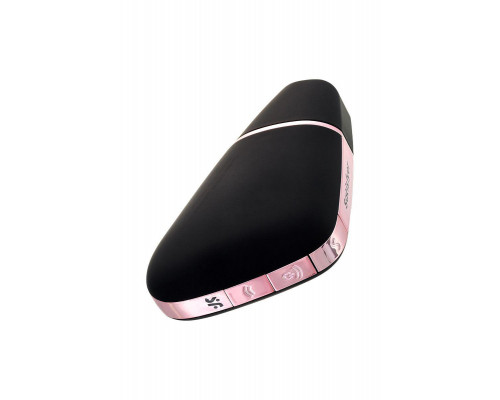 Вакуум-волновой стимулятор с вибрацией Satisfyer Love Triangle Connect App, силикон, черный, 8,8см