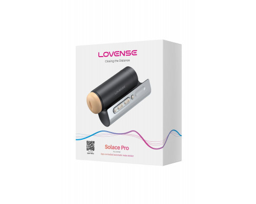 Вибромастурбатор нереалистичный LOVENSE Solace PRO, TPE, черный, 23,1 см