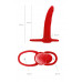 Насадка на пенис для двойного проникновения Black&Red by TOYFA , силикон, красный, 16,5 см