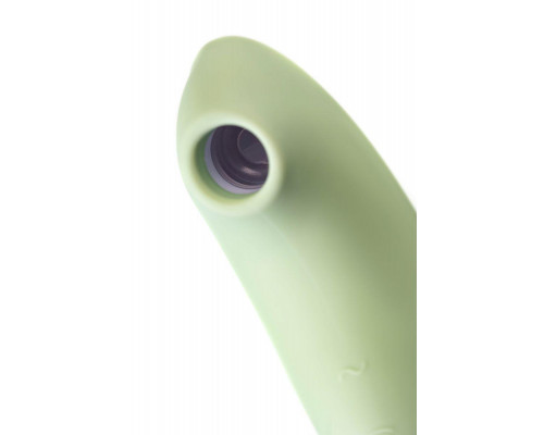 Точечный вибратор с вакуумной стимуляцией Satisfyer Twirling Pro Connect App, силикон, мятный, 20 см