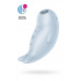 Вакуумный стимулятор клитора с вибрацией Satisfyer Seal You Soon, силикон, голубой, 11 см