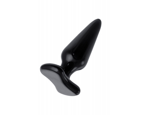 Анальная втулка Sexus Glass, стекло, черная, 11 см, Ø 4 см